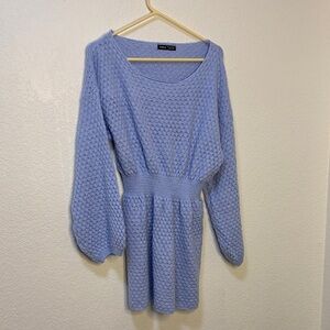 Fun periwinkle knit dress